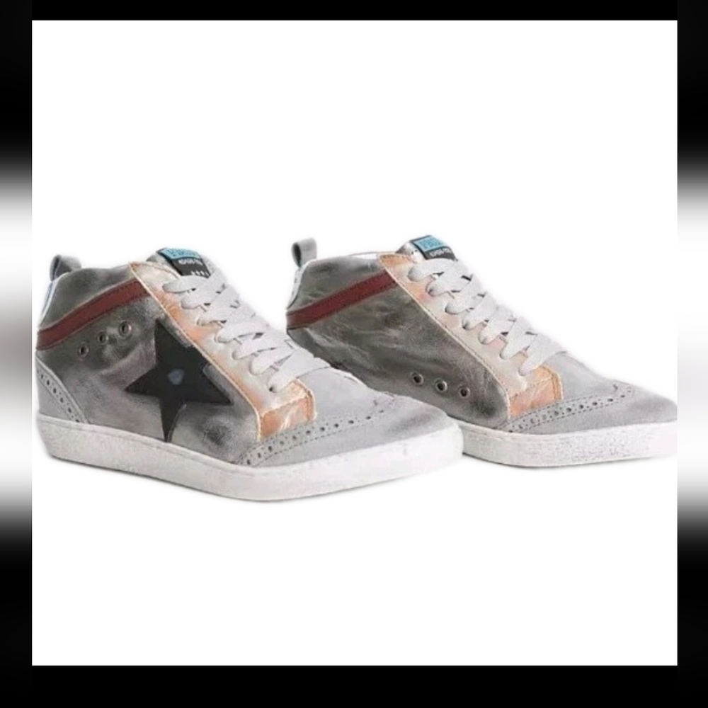 Freebird Womens Metallic 516 Distressed Leather Shoe 7